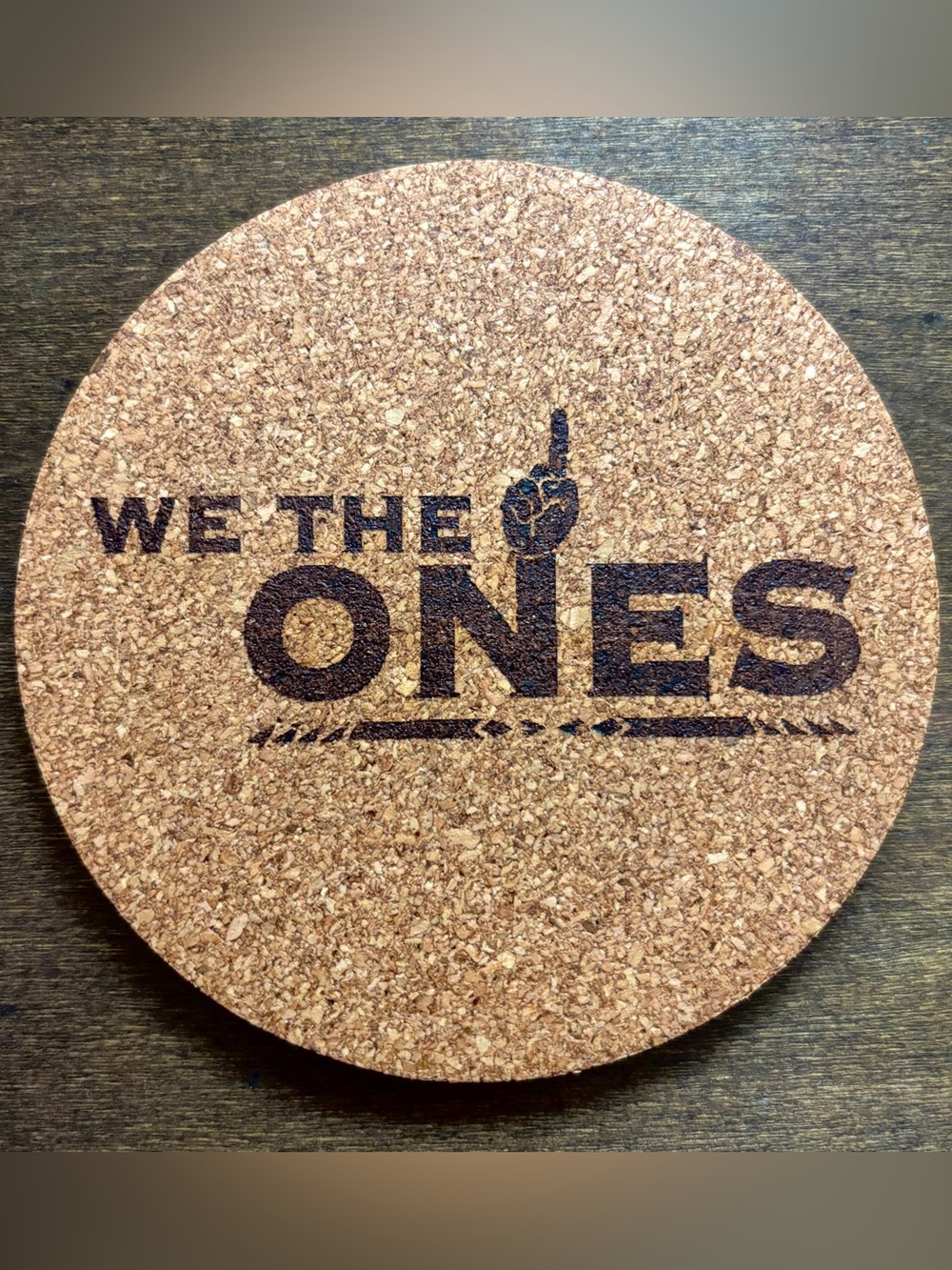 WWE We The Ones Laser Engraved Cork Coaster